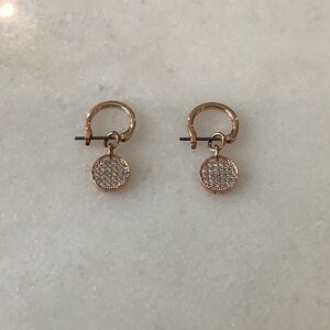 Swarovski Ginger Mini Hoop Pierced Earrings, Brand New